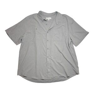 Orvis Gray Short Sleeve Button Up Shirt Size XL